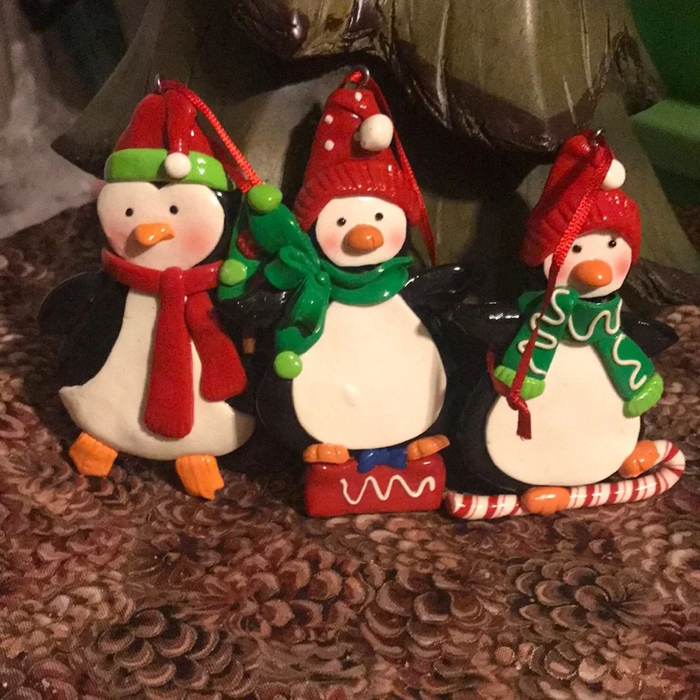 Set of 3 Penguin Ornaments